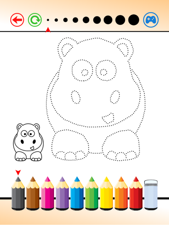 Drawing Animal on Sketch line and Coloring for Kid poster