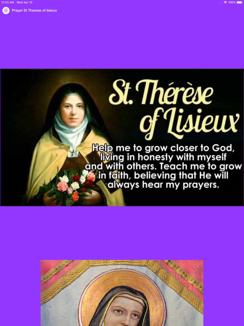 Prayer St Therese of Lisieux poster