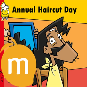 Annual Hair Cut Day in English - Interactive eBook in English for children with puzzles and learning games