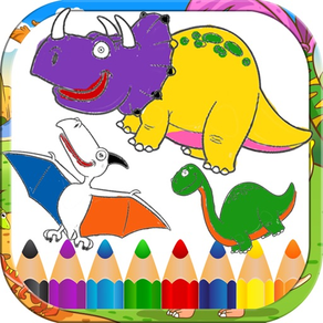 恐龙着色书 動物 遊戲