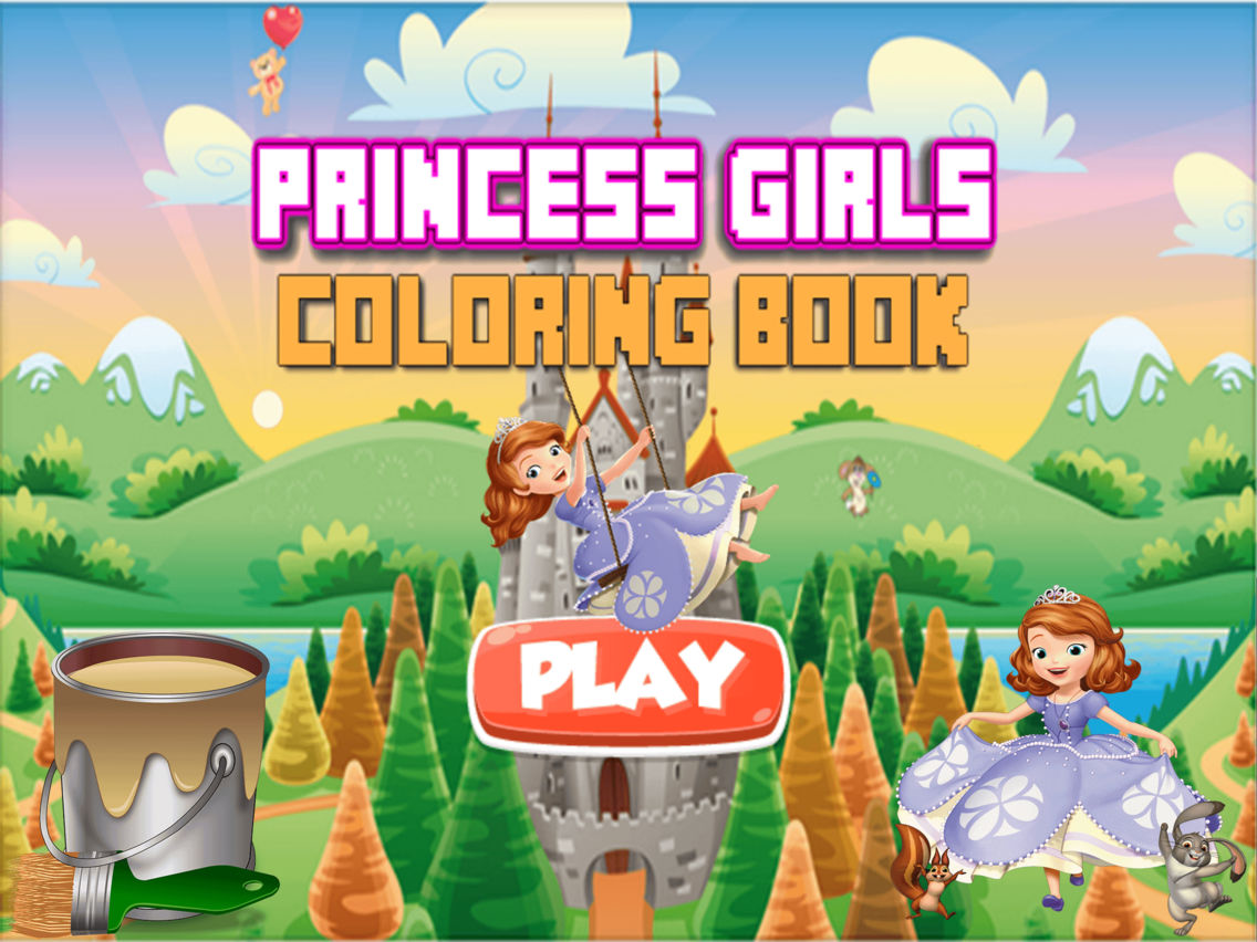 iOS(iPhone/iPad)용 Princess Girls Coloring Book - All In 1 cute Fairy Tail Draw, Paint And Color ...