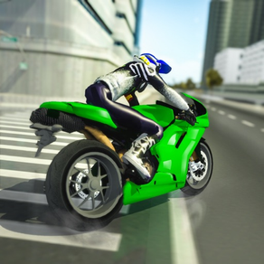 街道摩托車車手3D
