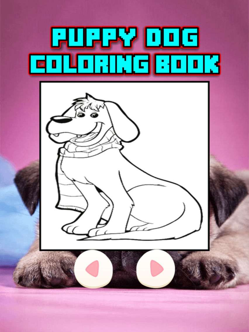 Puppy Dog Coloring Pages Animals Painting Drawing poster
