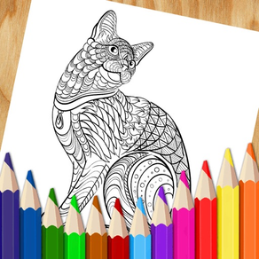 동물 색칠 공부 - 스트레스 릴리프 색칠 하기