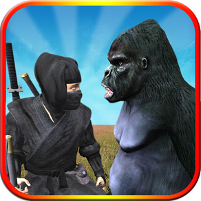 Ape Vs Ninja Assassin Fighting