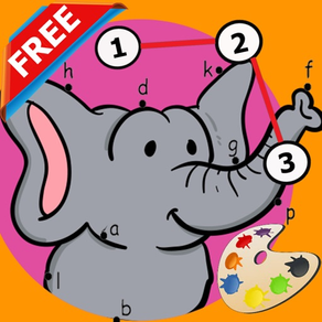 도트 색칠하기 책에 동물 도트 - 어린이 무료 학습 게임