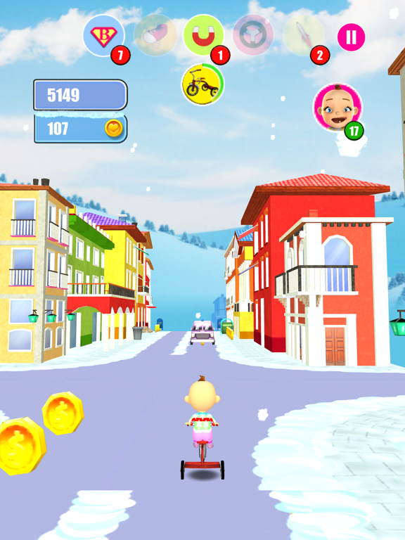 Baby Snow Run - Running Game poster