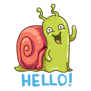 Funny snail stickers