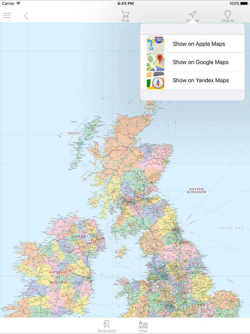 United Kingdom and Ireland. Political map. poster