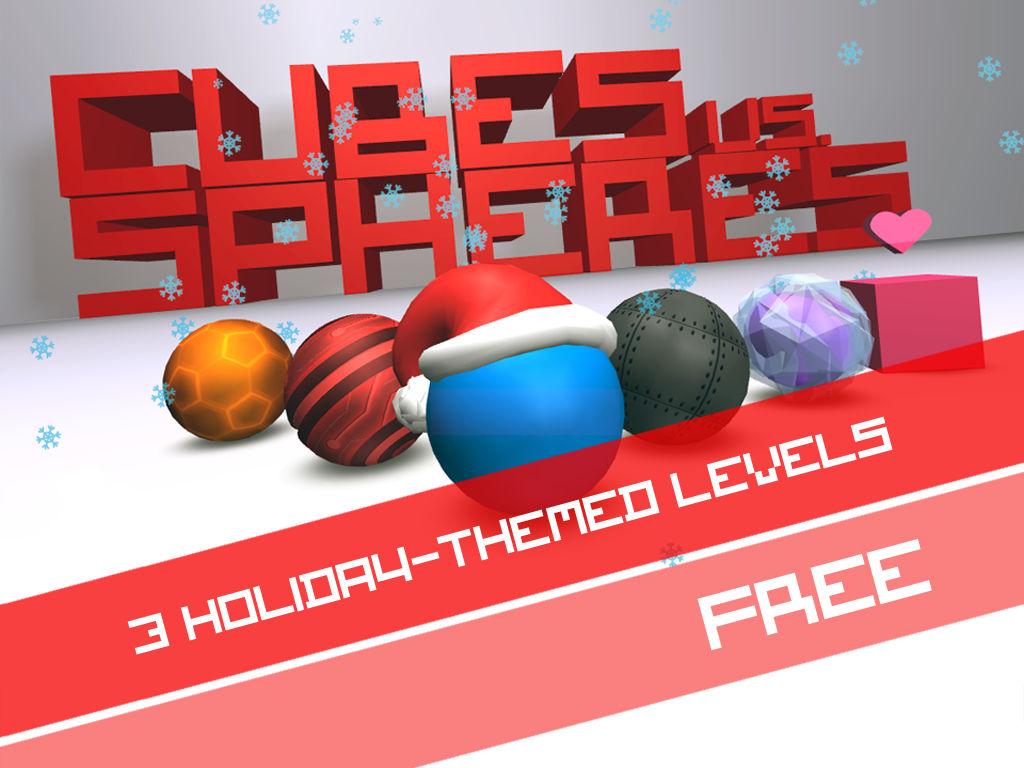Cubes vs. Spheres Holiday Gift poster