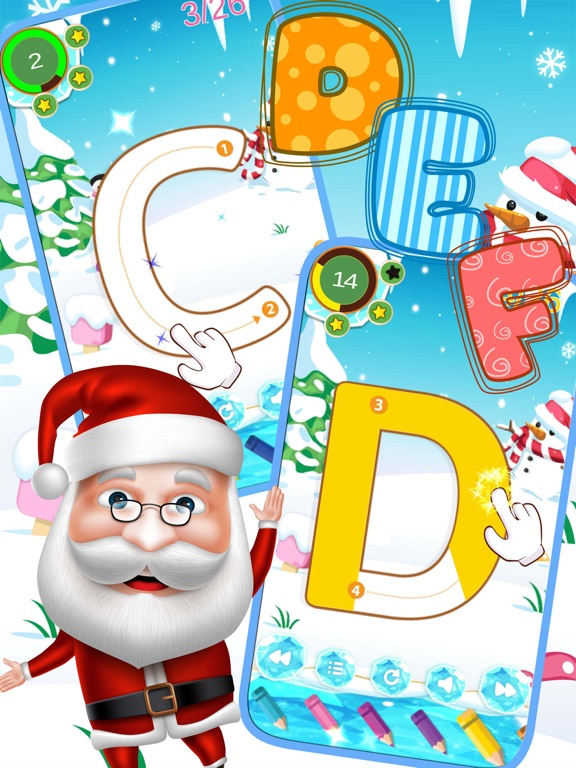 ABC Alphabet Tracing Letters Family For Christmas poster