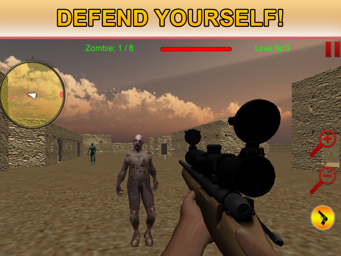 Desert Sniper Range-Zombies Clash at dead zone poster