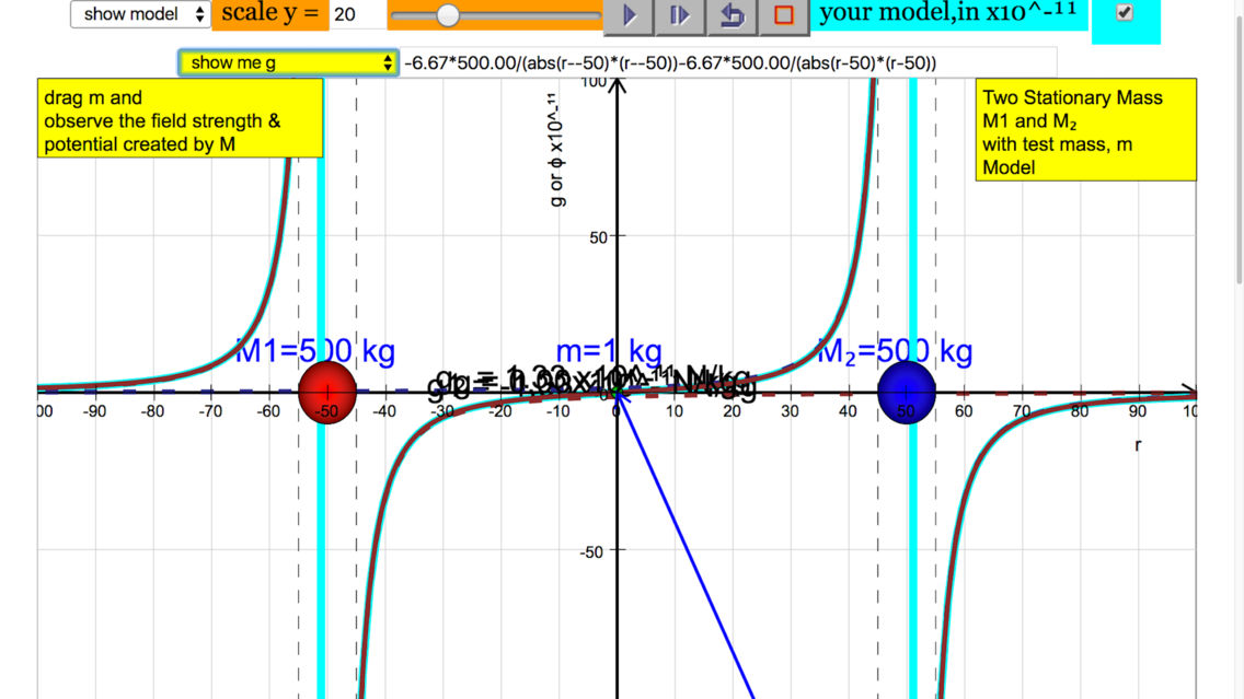 2 Mass Gravity Virtual Lab poster