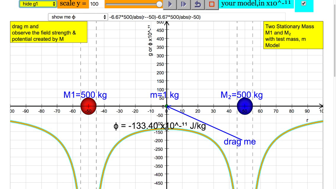 2 Mass Gravity Virtual Lab poster