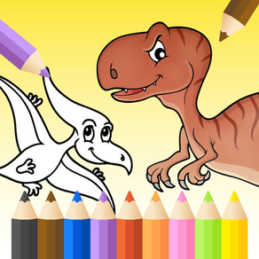 Dinosaurs Coloring Page For Preschool and Toddlers