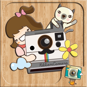 RibbonCamera  by PhotoUp - Cute Stamps Frame Filter photo decoration app