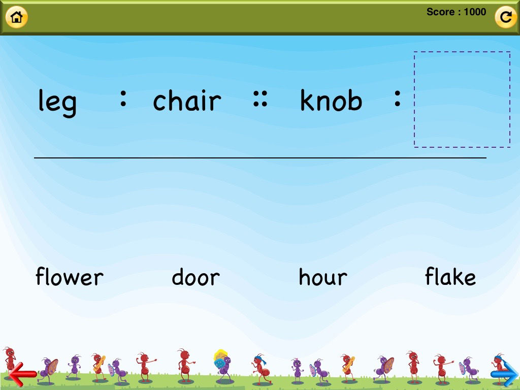 1st Grade Word Analogy for classrooms and home school poster