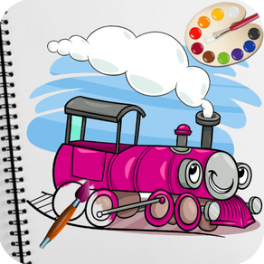 Train Coloring Book Games