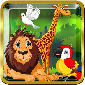 Jungle Explore - Kids Learn to identify animals and birds through fun activity and interesting games, with cute characters and sound to attract small children and help parents teach kids