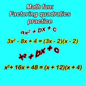 Math fun: Factoring quadratics practice