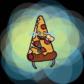 Party Pizza - funny food sticker emojis