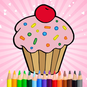 Cute Tasty Cupcakes Coloring Book Full