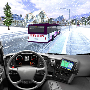 Coach Hill Drive Bus Driving 3D Snow Sim