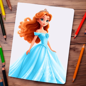 Desenho da princesa Colorbook