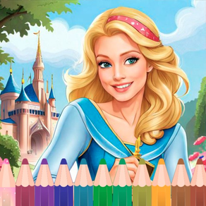 Coloriage princesse.