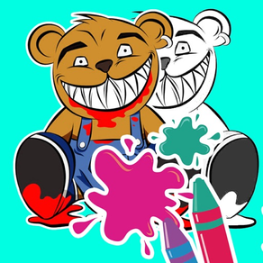 Horror At Night Color the Bear