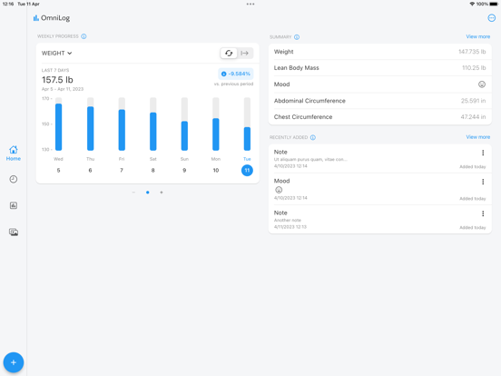 OmniLog: Weight Tracker poster