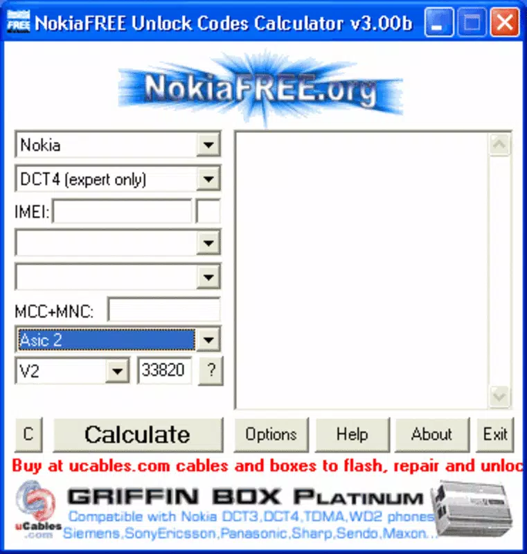 NokiaFREE Unlock Codes Calculator