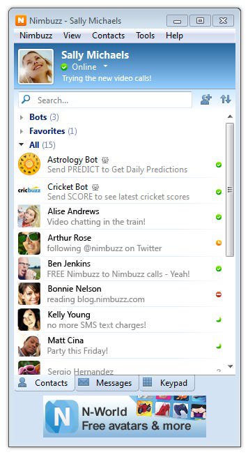 Nimbuzz Messenger for PC Windows 2.9.5 Download