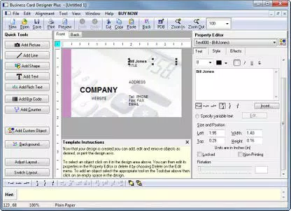 Business Card Designer Plus