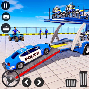 Polizeiauto-Transportwagen