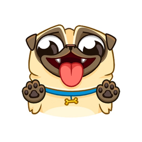 Pug Dog Emoji Funny Stickers