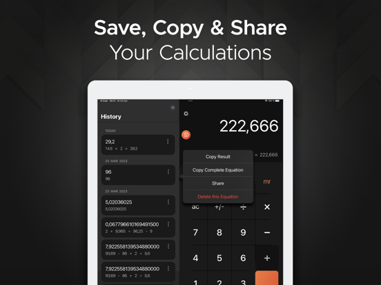 Calculator for iPad & iPhone + poster
