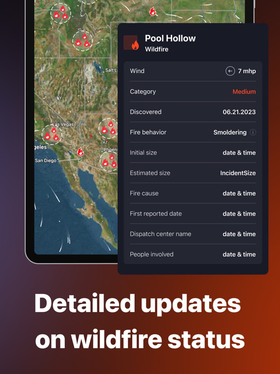 The Wildfire Tracker: Fire Map poster