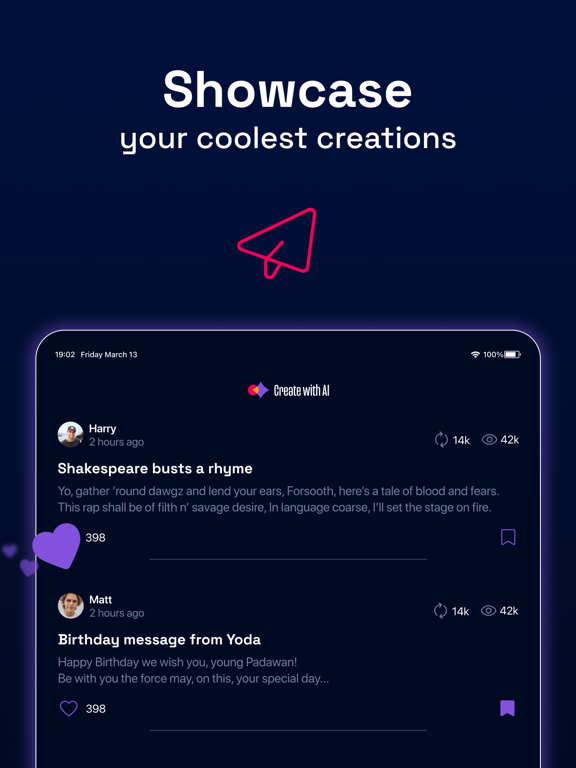 Create with AI poster