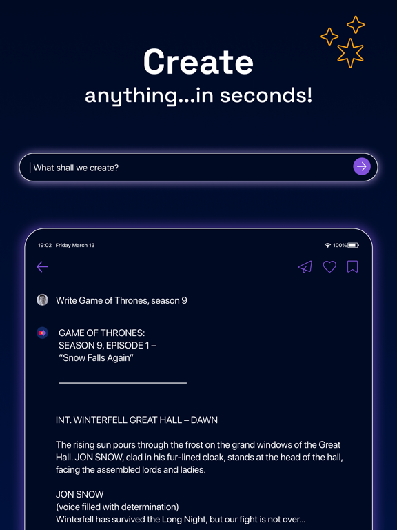 Create with AI poster