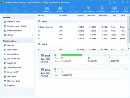 AOMEI Partition Assistant Standard