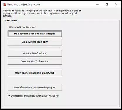 Trend Micro HijackThis