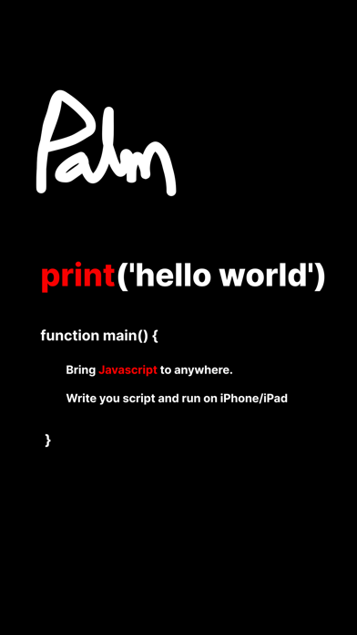 Palm: Tiny Javascript poster