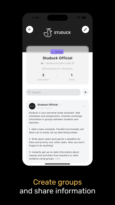 Studuck - Class schedule poster