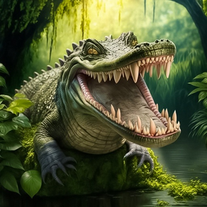 Animal sauvage crocodile afamé