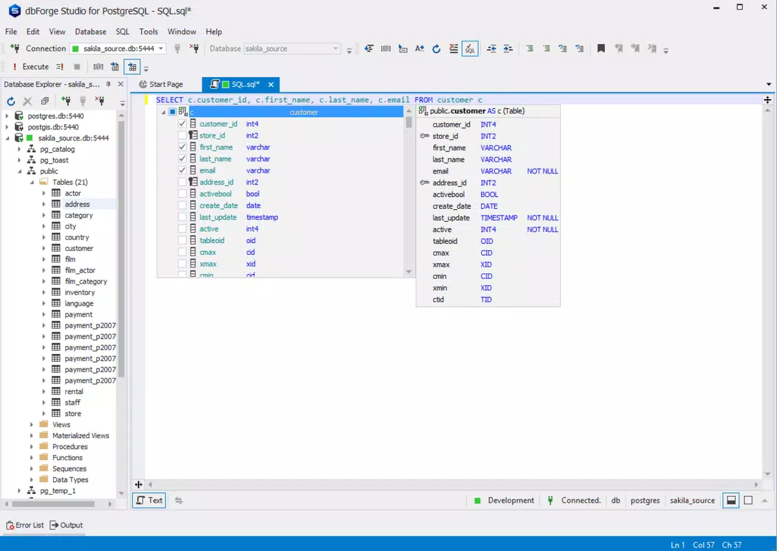 dbForge Studio for PostgreSQL