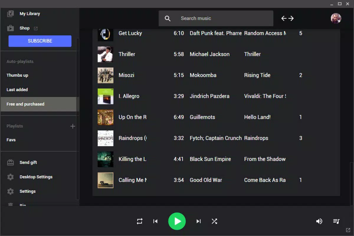 Google Play Music Desktop