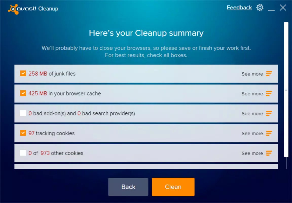 Avast Cleanup