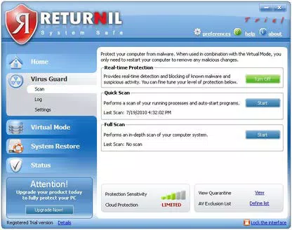 Returnil System Safe Free 2011