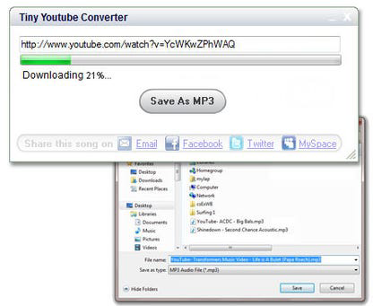 Tiny Youtube Converter